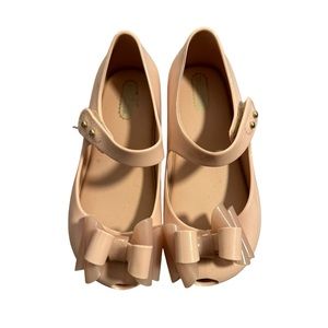 Mini Melissa Blush Bow Shoes Girls Size 10